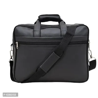 AQUADOR laptop cum messenger bag with black faux vegan leather-thumb3