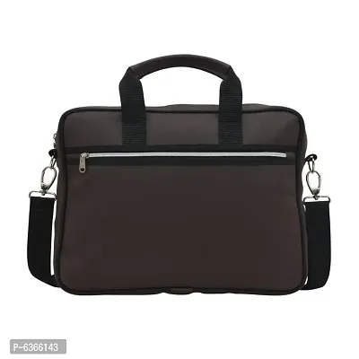 AQUADOR laptop cum messenger bag with brown faux vegan leather-thumb3