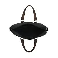 AQUADOR laptop cum messenger bag with black brown faux vegan leather-thumb3
