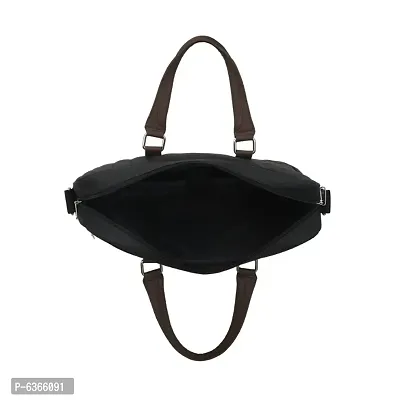 AQUADOR laptop cum messenger bag with black brown faux vegan leather-thumb4