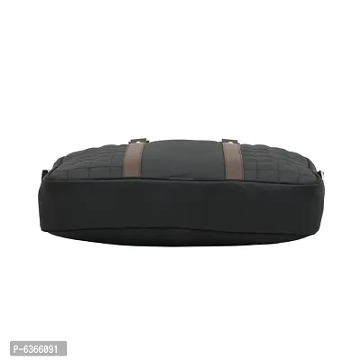 AQUADOR laptop cum messenger bag with black brown faux vegan leather-thumb5