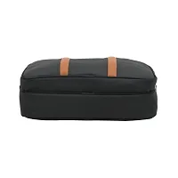 AQUADOR laptop cum messenger bag with black tan faux vegan leather-thumb4
