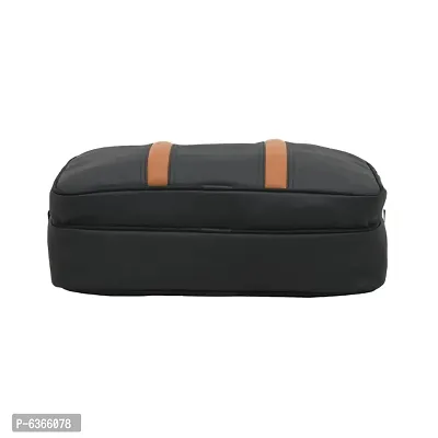 AQUADOR laptop cum messenger bag with black tan faux vegan leather-thumb5