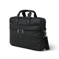 AQUADOR laptop cum messenger bag with Black faux vegan leather-thumb3