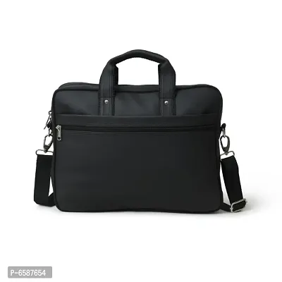 AQUADOR laptop cum messenger bag with Black faux vegan leather-thumb5