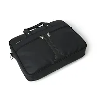 AQUADOR laptop cum messenger bag with Black faux vegan leather-thumb1