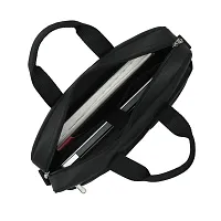 AQUADOR laptop cum messenger bag with Black faux vegan leather-thumb2