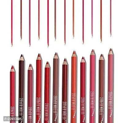 SUPER MATTE LIP LINER(Set of 12 Creamy Lip Liner Pencils (Mix) (MULTI COLOUR)-thumb4