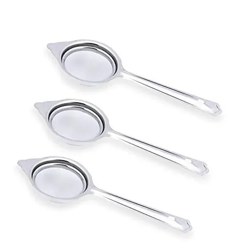 New Trend Pack of 3 Stainless Steel Tea&Coffee Strainer,Chai Chalni (Strainer Size 7 cm)