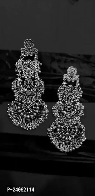Silver Alloy  Chandbalis Earrings For Women
