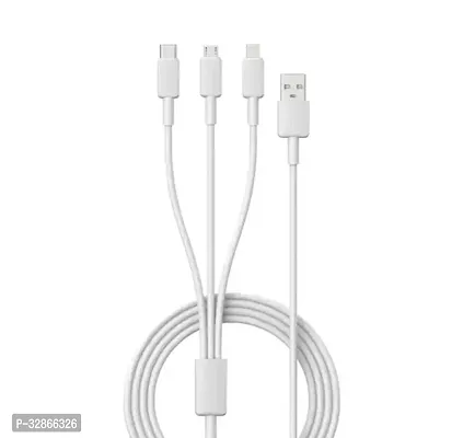 3.0A fast charger cord, multiple charging cable 4Ft/1.2m 3-in-1 USB charge cord with Phone, Type-C, Micro USB for all Android and iOS smartphones in multicolor (Pack of 1).