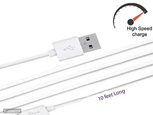 Latest model V8 micro type charging cable and data transfer cable in white color.