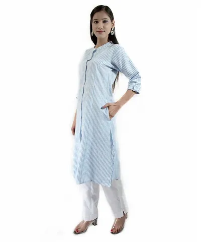 Women Striped Pure A-line Kurta