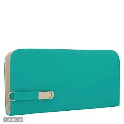 Stylish Green Canvas Clutch For Women-thumb0