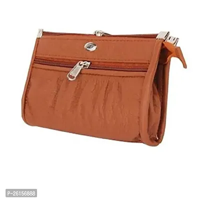 Stylish Brown Faux Leather Clutch For Women-thumb0