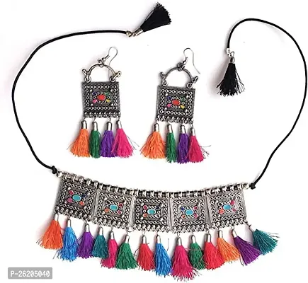 Elegant Multicolor Metal Jwellery Set For Women-thumb0