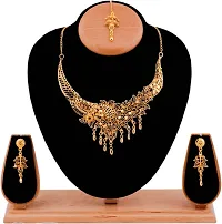 Jewellery Brass Alloy Gold Plated Brass Gold Jewellery Set Pack Of 1-thumb2