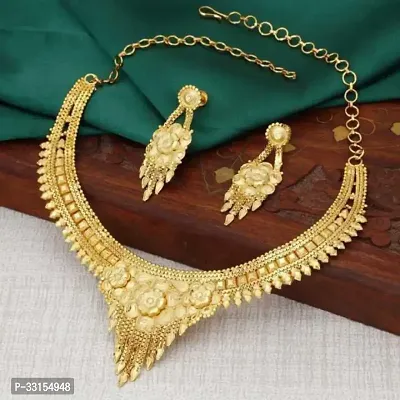 Alloy Gold Plated Gold Jewellery Set Pack Of 1-thumb2