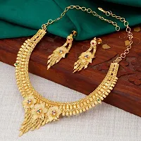 Jewellery Brass Alloy Gold Plated Brass Gold Jewellery Set Pack Of 1-thumb1