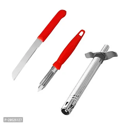 3 In 1 Kitchen Combo - Kitchen Lighter, Stainless Steel Knife and Peeler-thumb0