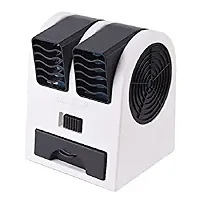 Mini Fan cooler  Portable Dual Bladeless Small Air fan cooler powered by usb  battery use of car/home/office (multicolor)-thumb2