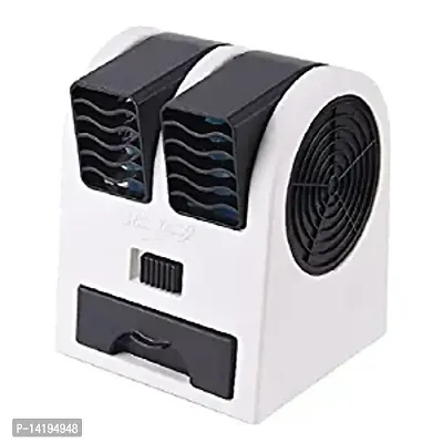 Mini Fan cooler  Portable Dual Bladeless Small Air fan cooler powered by usb  battery use of car/home/office (multicolor)-thumb3