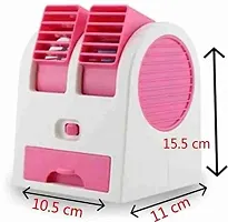 Mini Fan cooler  Portable Dual Bladeless Small Air fan cooler powered by usb  battery use of car/home/office (multicolor)-thumb1