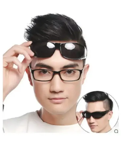 Unisex HD Night Vision Driving Men Women Sunglasses Over Wrap Around Glasses