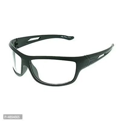 WHITE Men's UV Protection Wrap Around Night Drive Sunglasses