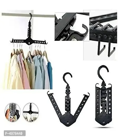 Pack of 1 Hangers- Multifunctional Space Saving Folding Drying Hangers-thumb0