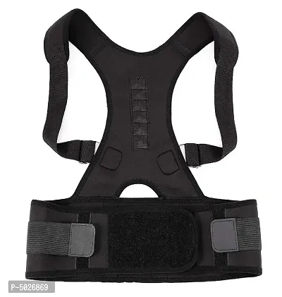Real Doctor Posture Corrector, Shoulder Back Support Belt for Men Back  Abdomen Support ( Pack of 1 ) Black-thumb0