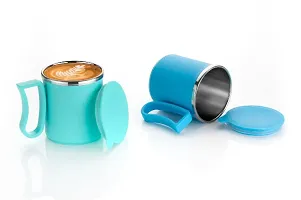 Modern 3pcs Stainless Steel, Plastic Coffee Mug MULITI COLOR-thumb2