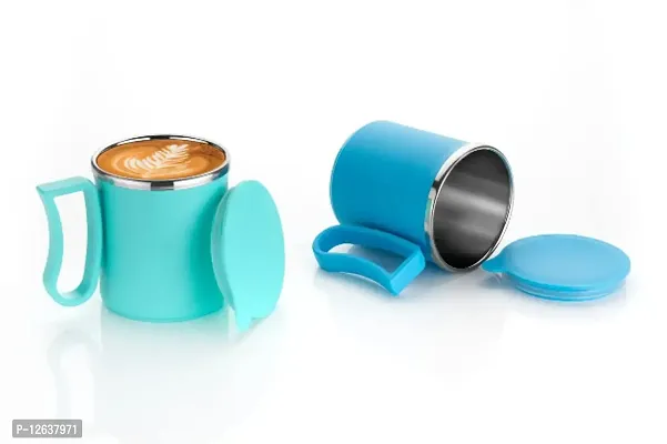 Modern 3pcs Stainless Steel, Plastic Coffee Mug MULITI COLOR-thumb3