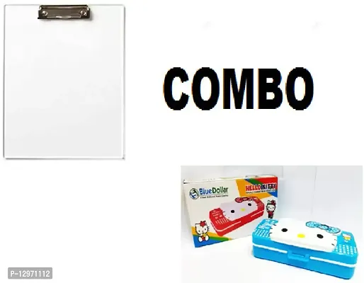 BUY1pcs Hello Kitty Pencil Box ( Multicolor ) GET FREE 1pcs Transparent Writing Pad-thumb0