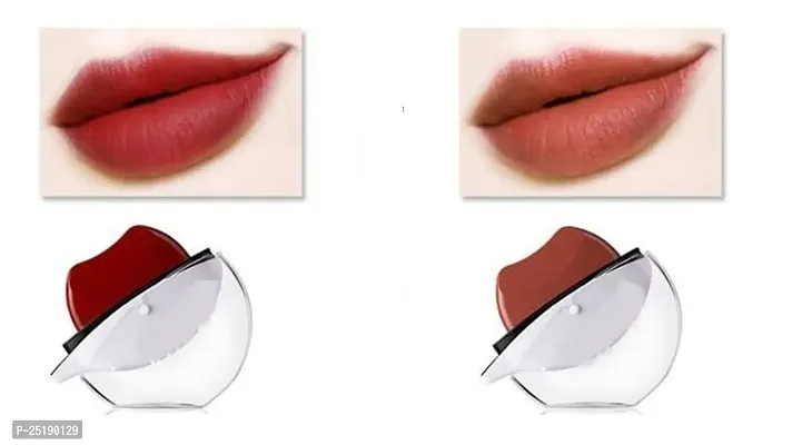 Lip Shape Matte Lipstick | Long Lasting Lipstick| Waterproof Lipstick | Lipcolor Lip Moisturizer (Maroon  Nude, 2)-thumb0
