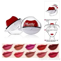 Lip Shape Matte Lipstick | Long Lasting Lipstick| Waterproof Lipstick | Lipcolor Lip Moisturizer (Purple  Red, 2)-thumb1