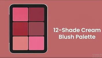 Mini Blush Peltate Professional Make Up Blushing Contour and Highlight Blush Palette 12 Colors| Long Lasting, Lightweight Makeup Blusher for Face-thumb4