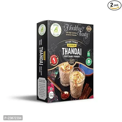 Minnitz Natural Instant Healthy Thandai Milkshake Premix Powder (120G Each) In Pack Of 1-thumb0