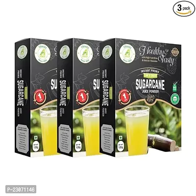Classic Natural Instant Sugarcane Juice Premix Powder - No Added Preservatives, Colors Or Flavors - Healthy And Convenient - 360G - Pack Of 3 In Pack Of 3-thumb0