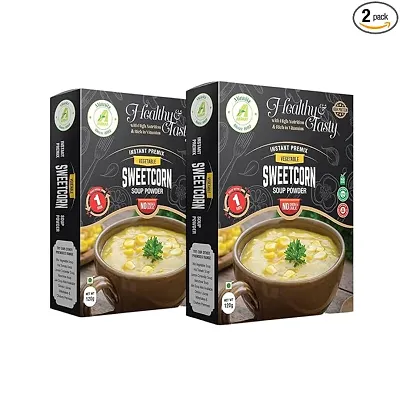 Minnitz Minnitz Fresh and Delicious Sweet corn Veg Soup Instant Mix240g 24 Servings in pack of 2