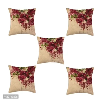 Stylish Jute Cotton Printed Cushion Covers pack of 5