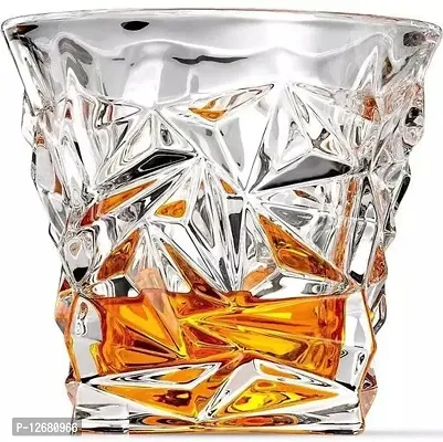 Diamond Crystal Cut Whiskey Glasses Set Of 6 Pcs- 300 Ml