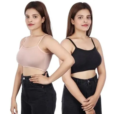 Classic Blend Solid Bras for Women, Pack of 2