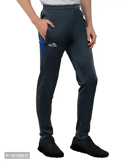 DEVOK Men's Blended Smart Fit Gym Lower/Jogger Pants/Track Pants/Pajama (Grey, Medium)