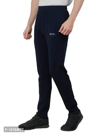 DEVOK Men's Solid Stretchable Smart fit Gym Lower/Jogger Pants/Track Pants/Pajama (Blue).-thumb3