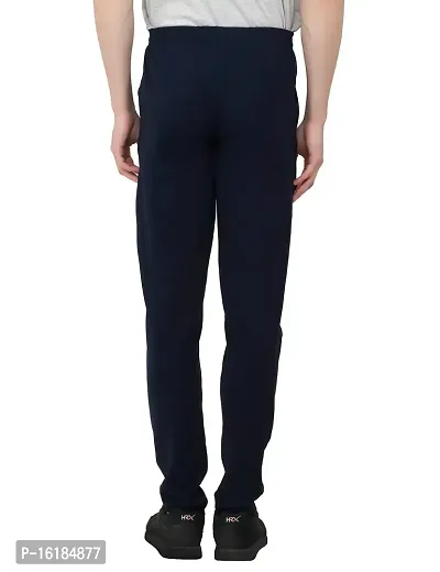 DEVOK Men's Solid Stretchable Smart fit Gym Lower/Jogger Pants/Track Pants/Pajama (Blue).-thumb4