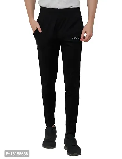 REXBURG (DEVOK Series Men's Solid Stretchable Smart fit Gym Lower/Jogger Pants/Track Pants/Pajama (Black).