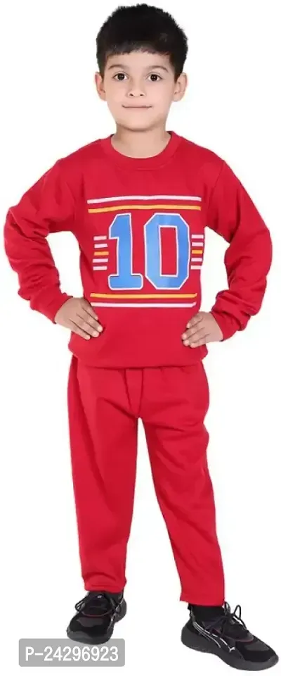 Charming Polycotton Red Track Suit For Boys-thumb0