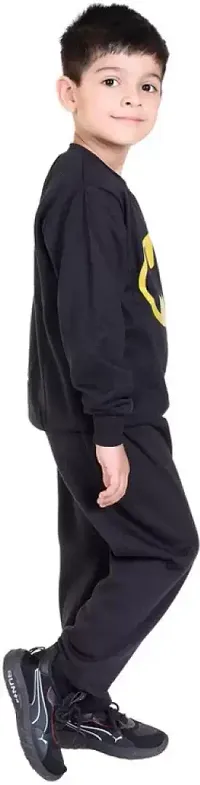 Charming Polycotton Black Track Suit For Boys-thumb2