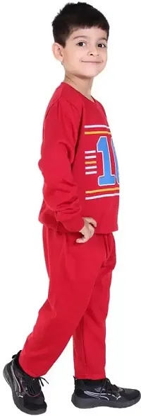 Charming Polycotton Red Track Suit For Boys-thumb1